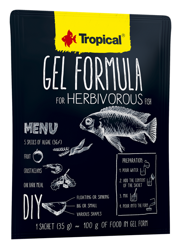Tropical Gel Formula for Herbivorous Fish (1.8oz)