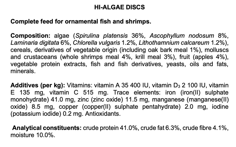 Tropical Hi-Algae Discs (5.3oz)