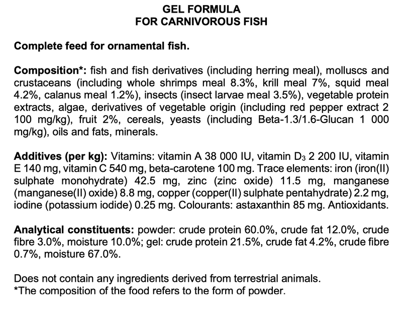 Tropical Gel Formula for Carnivorous Fish (1.8oz)