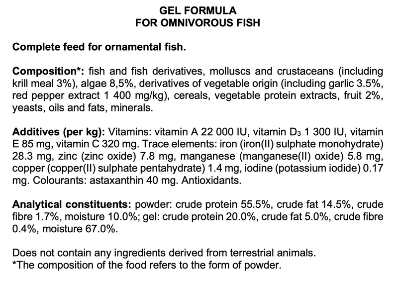 Tropical Gel Formula for Omnivorous Fish (1.8oz)