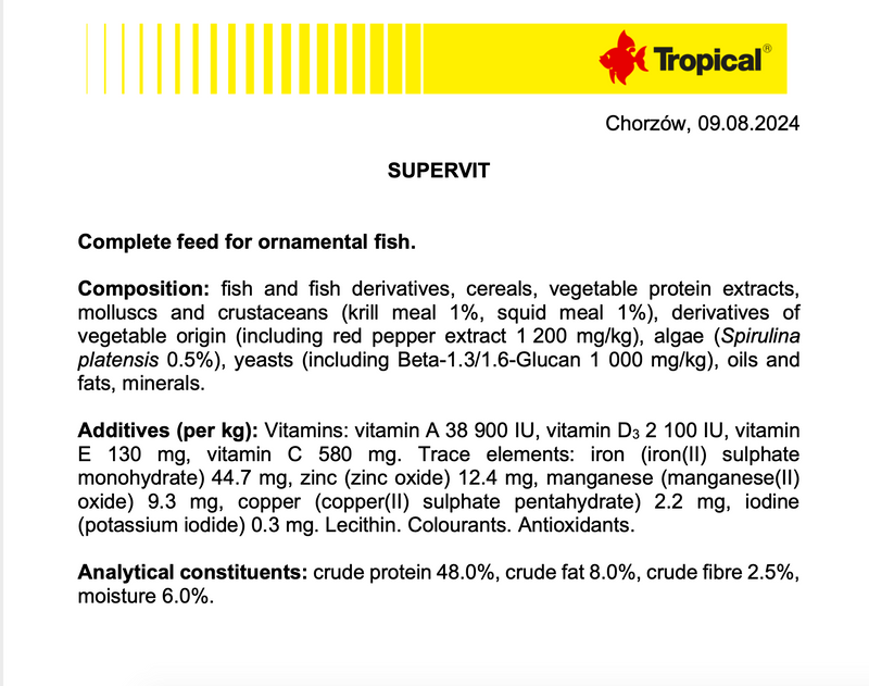 Tropical SuperVit Flakes (3.5oz)