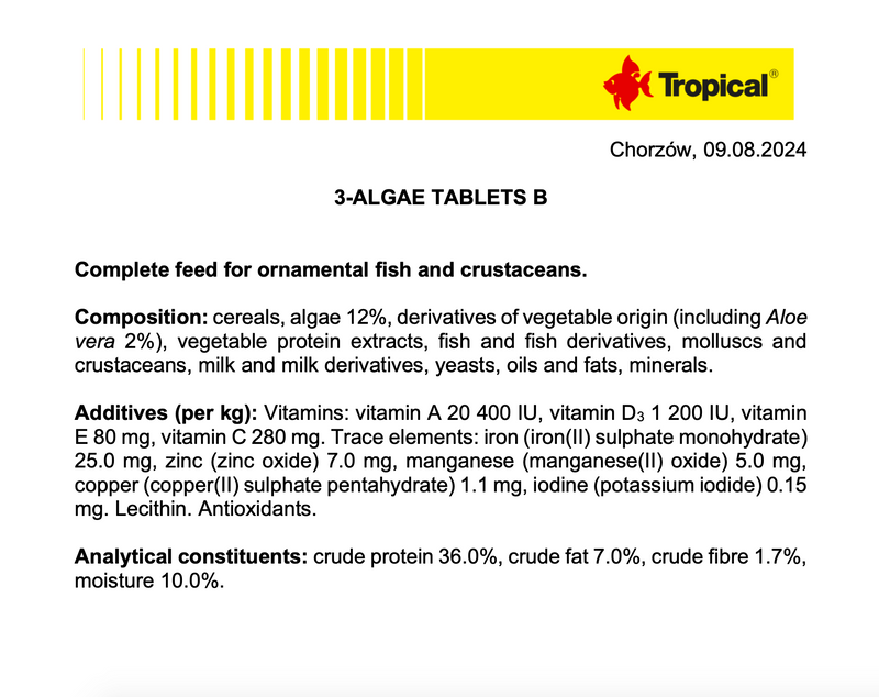 Tropical 3-Algae Granulat (15.5oz)