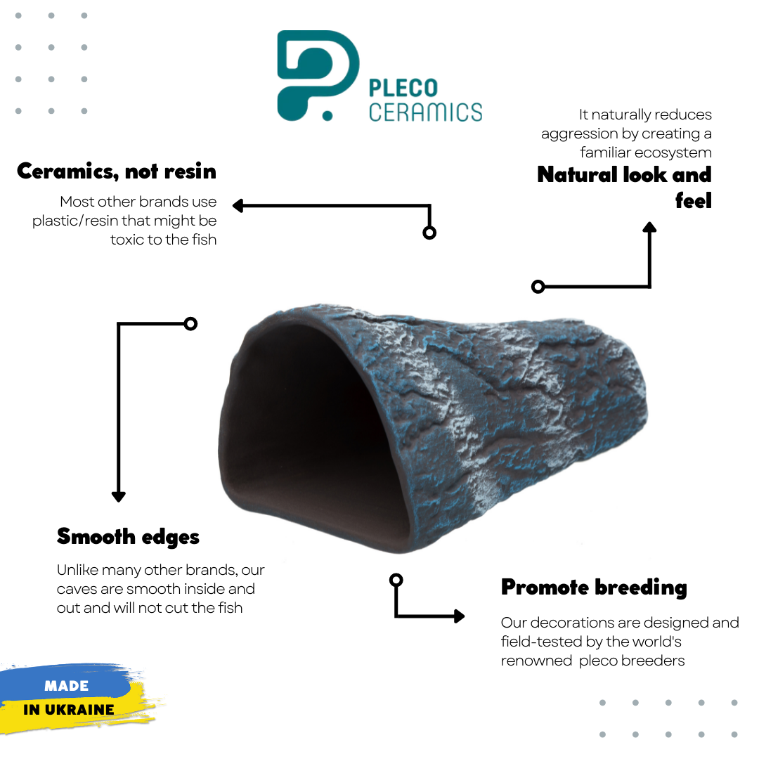 Pleco Cave - Cone Blue L